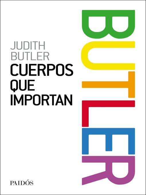 Title details for Cuerpos que importan by Judith Butler - Available
